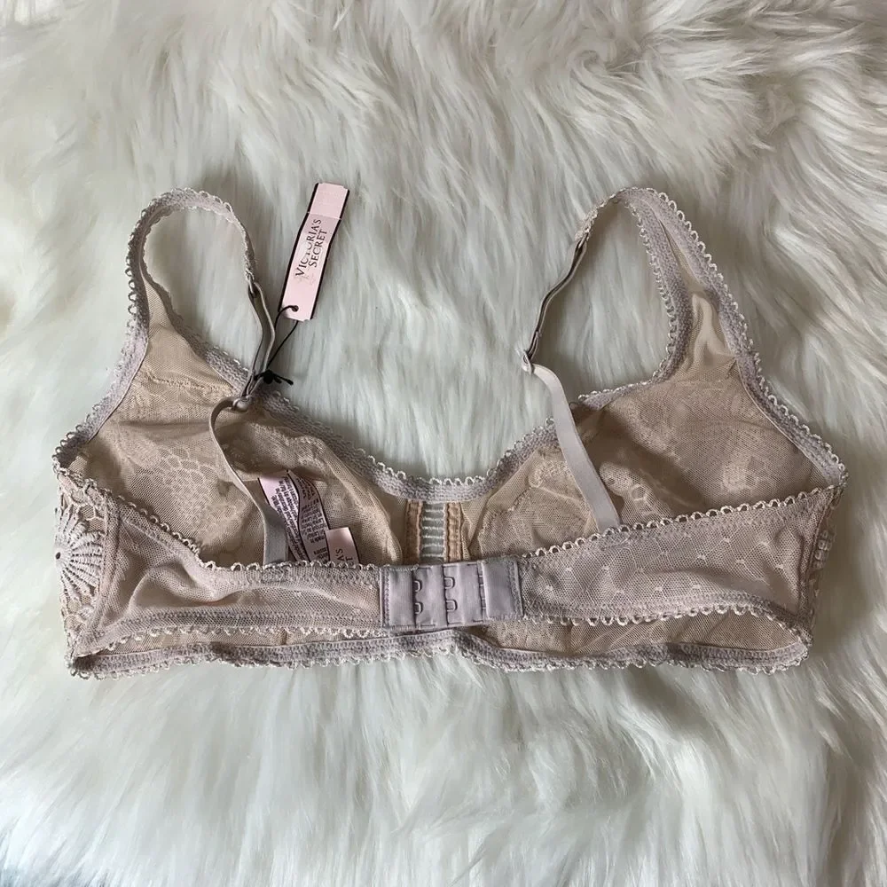 Victoria's Secret Nude Beige Lace Bralette Size‎ S